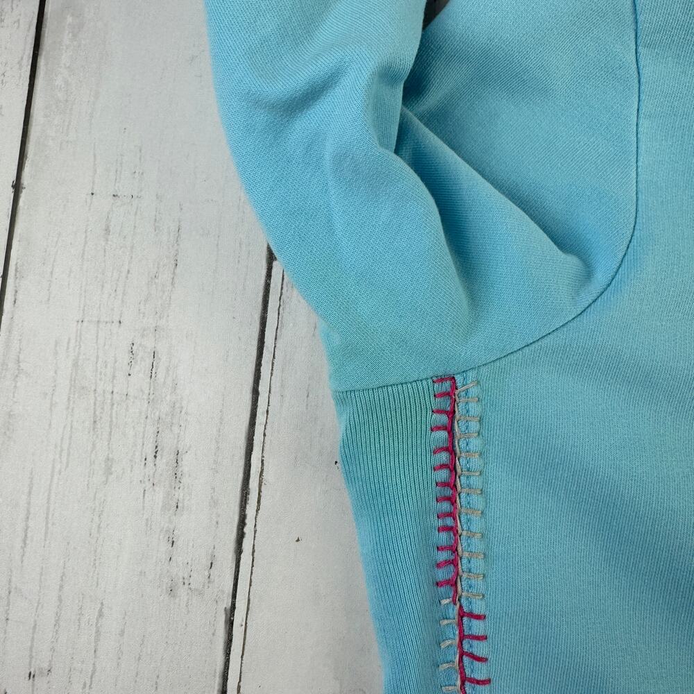 VTG Twisted Heart Blue Y2K Floral Embroidered Sequin Full Zip Jacket Size Medium - Picture 10 of 14
